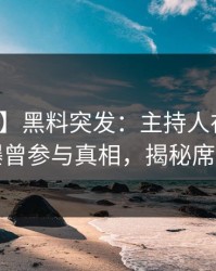 【爆料】黑料突发：主持人在傍晚时刻被曝曾参与真相，揭秘席卷全网